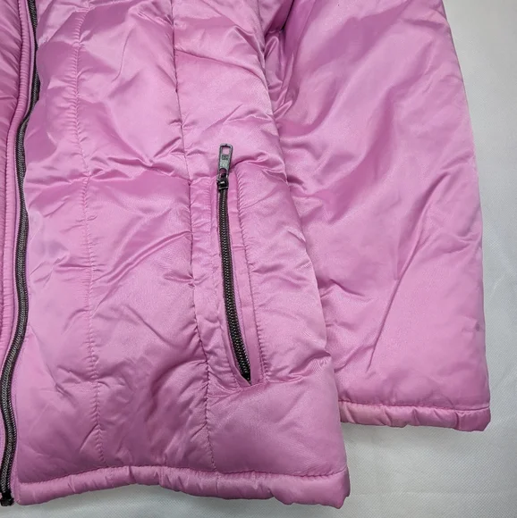 Kc Collections Girl's Pink Puffer Jacket Barbie Girly - Picture 6 of 11